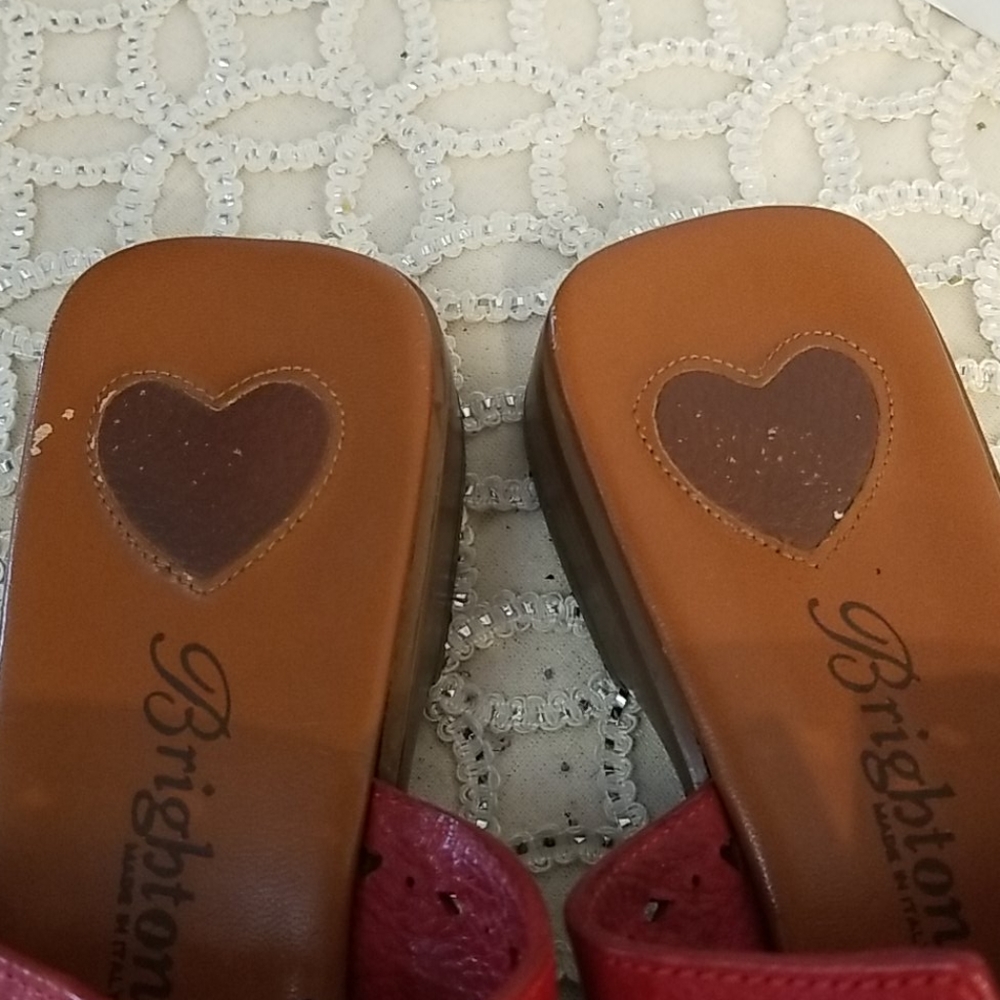 Brighton Java Leather Mules / Slides, Size 7 - image 4